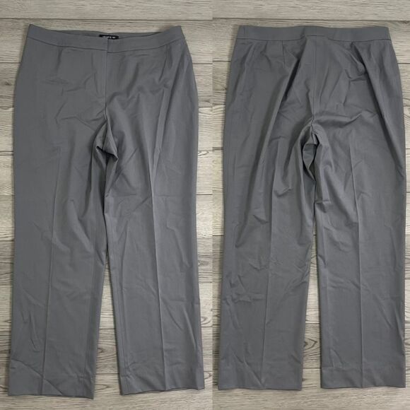 Lafayette 148 Womens Size 16 Gray Barrow Wool Wide Leg High Rise Trouser Pants - Picture 1 of 15